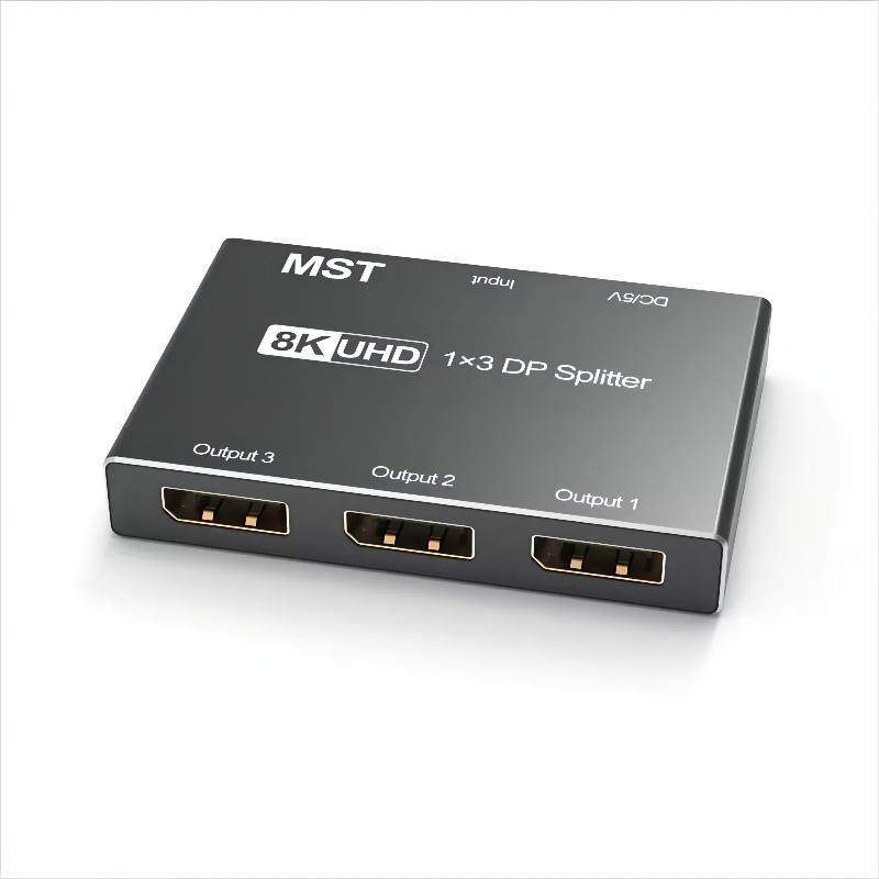 3 Ports 8K DisplayPort 1.4  Bi-mode KVM Switch
